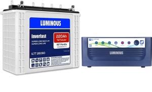 LUMINOUS Inverlast ILTT 26060 220Ah Tall Tubular Battery With Eco Volt