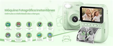 Maquina Fotografica Para Crianca - Máquina Fotográfica Instantânea SK02 Para Crianças Dos 3 Aos 12 Anos ...