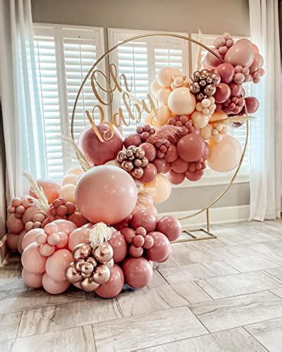 Dusty Rose Pink Balloon Garland Double Stuffed Blush Pink Balloon Pearl