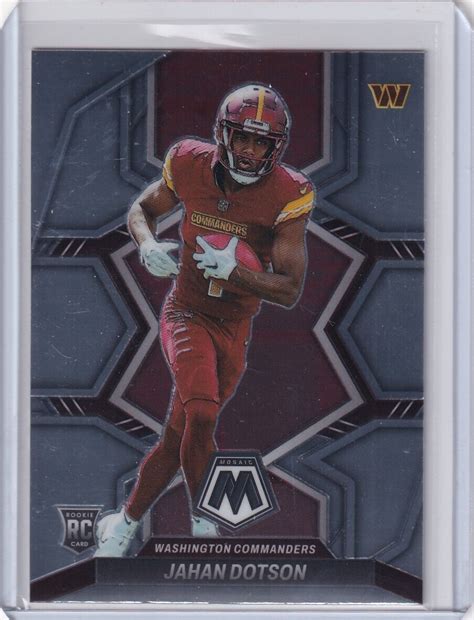 2022 Mosaic Rc Jahan Dotson Rookie Washington Commanders Ge 3335 Ebay