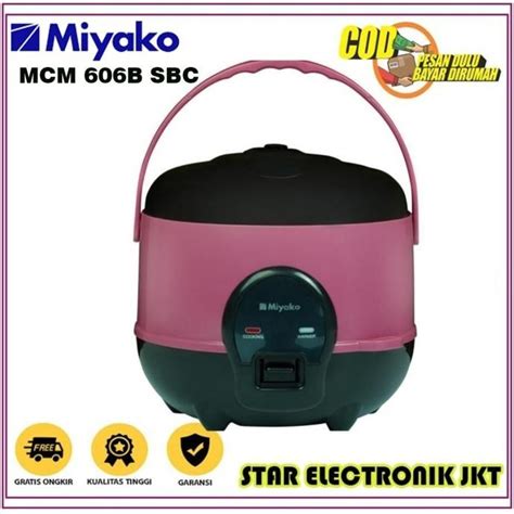 Jual Rice Cooker Magic Miyako Mcm 606 B Sbc Kapasitas 0 6 Liter