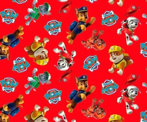 Paw Patrol Fat Quarter 100 Cotton Fabric Etsy Canada