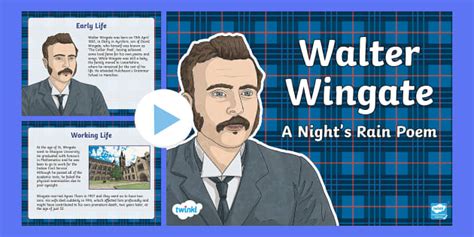 Walter Wingate A Night S Rain Poem Powerpoint Twinkl