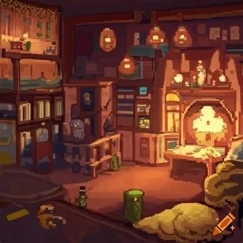 Pixel Art Of A Cozy And Loving Fantasy Home On Craiyon