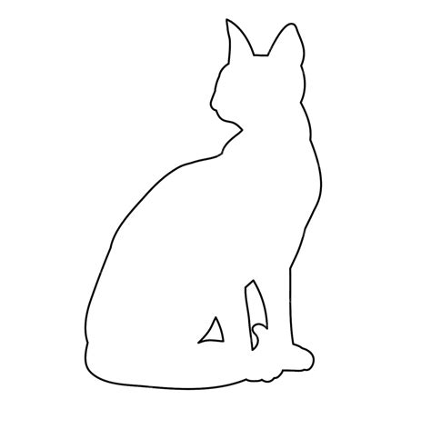 Contorno De Gato Sobre Fondo Blanco Vector Premium