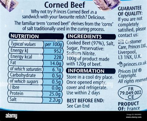 33 Corned Beef Nutrition Label Label Design Ideas 2020