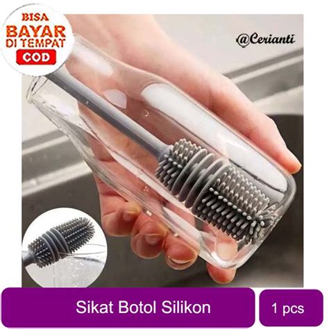 Jual Sikat Pembersih Botol Silicon Sikat Gagang Panjang Bahan Silikon