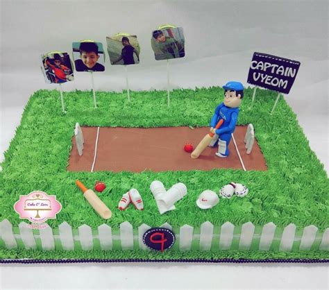 Fresh Cream Cricket Ground Cake Cricket Birthday Cake Cricket Theme