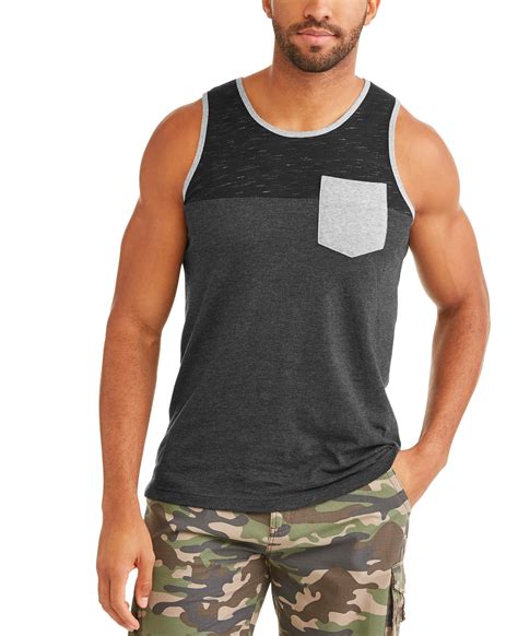 George Big Men S Color Block Tank Top With Pocket BrickSeek