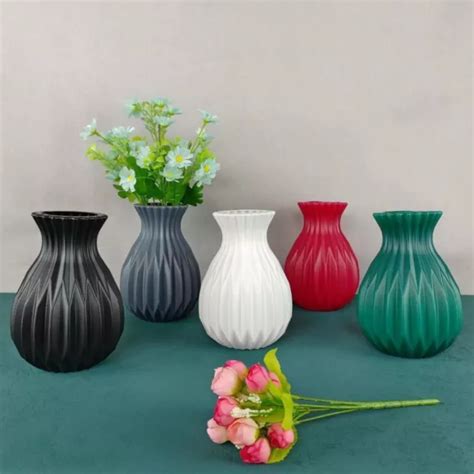 Imitation Ceramic Flower Vase Plastic Flower Arrangement Container Eur