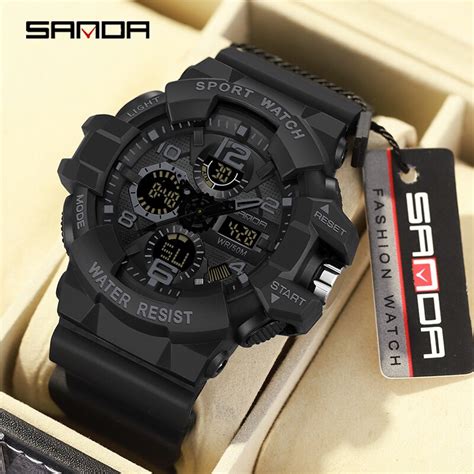 Sanda Merk G Stijl Militair Horloge Mannen Digitale Shock Sporthorloges