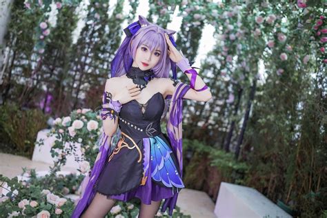 Genshin Impact Keqing Cosplay Costume Anime Game Outfit - Etsy