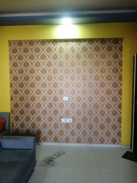 Flower Print PVC Printed Living Room Wallpaper At Rs 53 Sq Ft In Mumbai