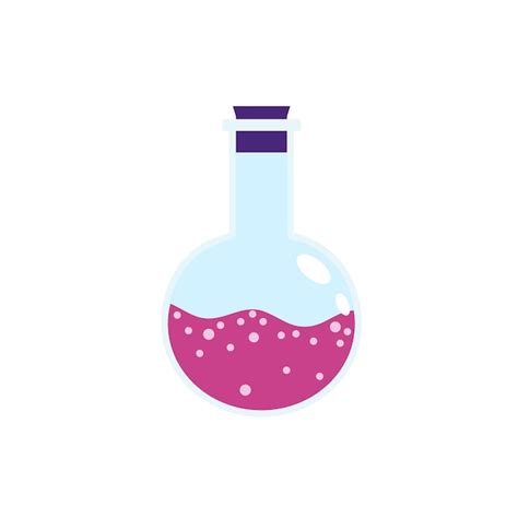 Premium Vector Lab Pink Flask Icon Flat Illustration Of Lab Pink