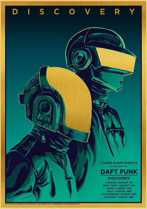 The Daft Punk Rock Music Band Poster High Quality Printed Painting