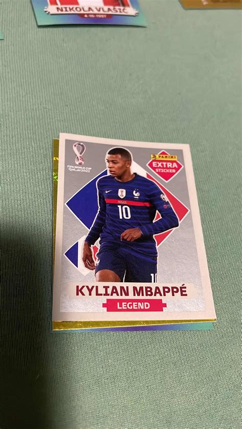 Figurinha Panini Kylian Mbappe Legend Silver Extra Sticker Frete grátis