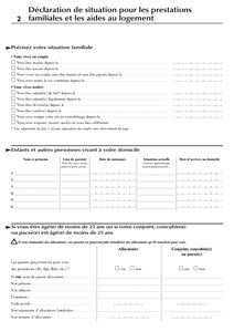 Cerfa N D Claration De Situation Pour Les Prestations