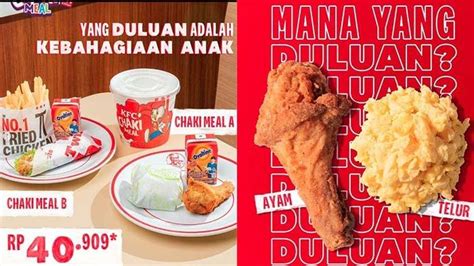 Promo Makanan KFC 1 November 2022 Nikmati KFC Chaki Meal Rp 40 Ribuan