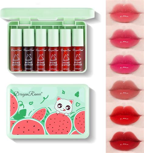 6 Color Korean Lip Tint Set Watery Velvet Matte