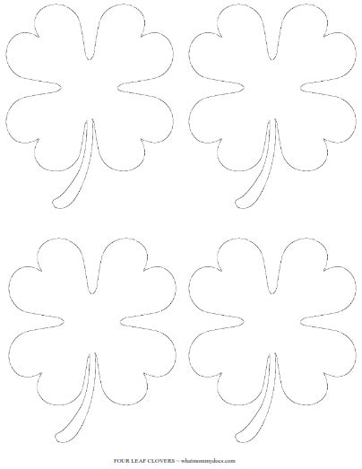 Four Leaf Clover Stencil