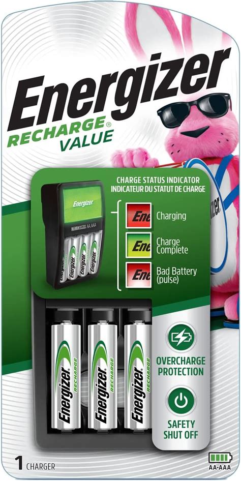 Amazon.com: Energizer Recharge Value Charger for NiMH Rechargeable AA ...