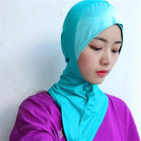 Modal Islamic Hijab Muslim Cross Forehead Inner Hijab Shawls Full Cover