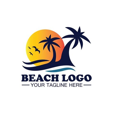 Premium Vector Beach Logo Design Vector Template