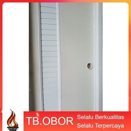 Jual Pintu Kamar Mandi Pvc Lux Motif Garis Plat Aluminium Handle Kunci