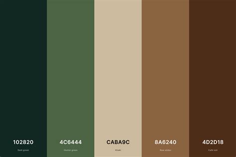 20 Brown Color Palettes With Names And Hex Codes Brown Color Palette