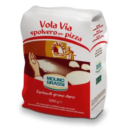 Farinha de sêmola para abrir pizza Molino Grassi VOLA VIA 5kg Mundo