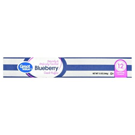 Great Value Blueberry Snack Muffins, 12 oz, 12 Count - Walmart.com