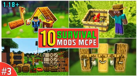 Top 10 Best Survival Mods For Minecraft PE 1 18 Minecraft Survival