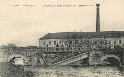 CPA FRANCE 51 Fismes pont sur le Vesle détruit par le Génie