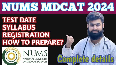 Nums Mdcat Test Date Syllabus Registration Process How To