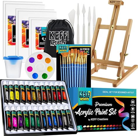 Keff Creations Kit Completo De Pintura Acr Lica Art Stica Y