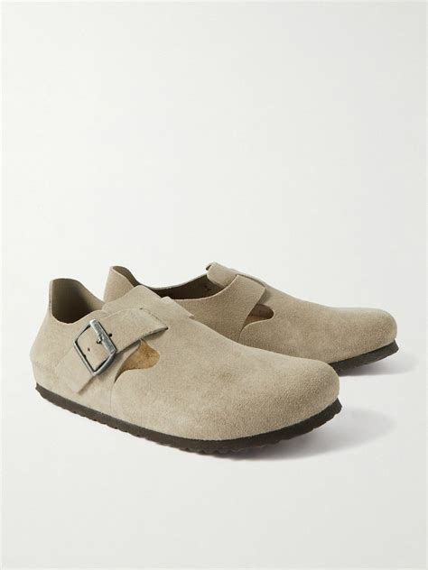 Birkenstock London Suede Clogs Brown Birkenstock