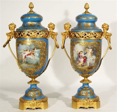 434: 2 ANTIQUE SEVRES PORCELAIN VASES