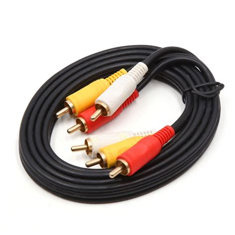 15m 3rca To 3rca Male To Male Composite Audio Video Av Extention Cord