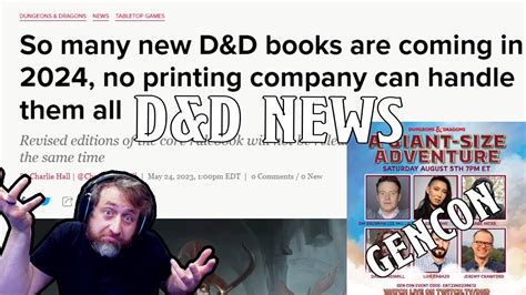 So Many D D Books Coming In 2024 WotC Can T Find A Printer Also WotC