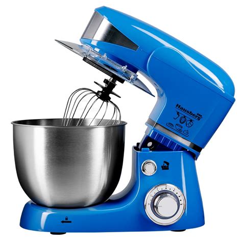 Планетарен миксер с иноксова купа Hausberg HB-7620BL, 1000 W, 6 ...