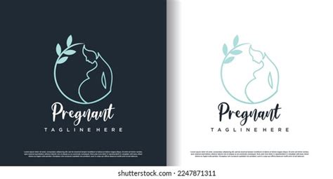 Pregnant Logo Design Modern Unique Style Stock Vector Royalty Free