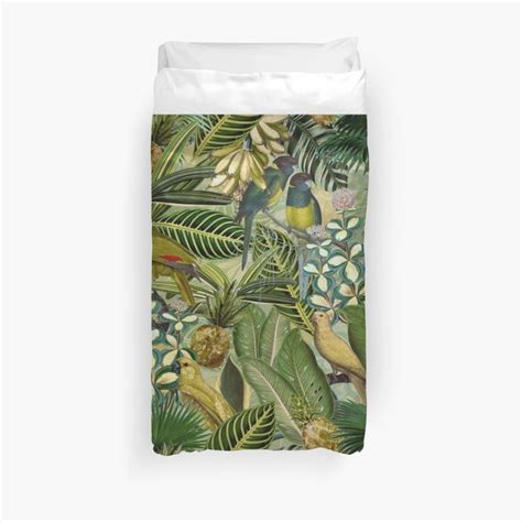 Vintage Green Tropical Bird Jungle Garden By Utart Tropical Birds