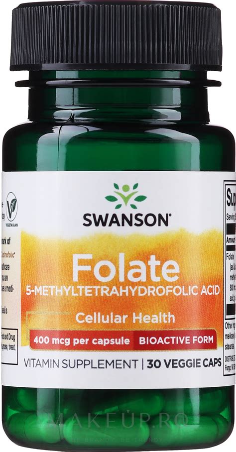 Swanson Folate 5 Methyltetrahydrofolic Acid Supliment Alimentar 5