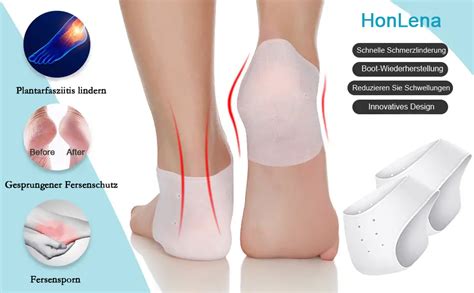 3 Paar Gel Fersenpolster Fersenschutz Silikon Pads Heel Protector