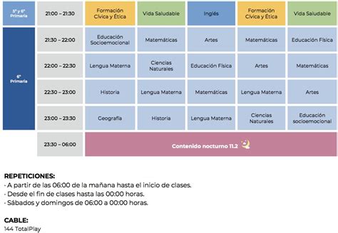 Programaci N Y Horario Oficial De Aprende En Casa Ii De Educaci N