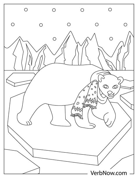 Free POLAR BEAR Coloring Pages for Download (Printable PDF)