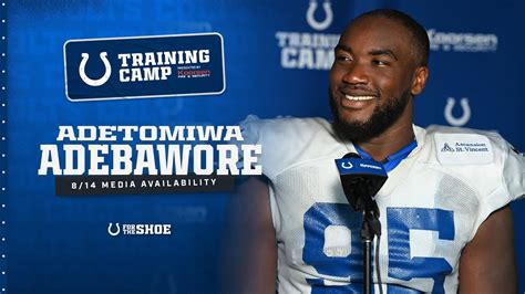 Adetomiwa Adebawore Training Camp Media Availability August 14 YouTube