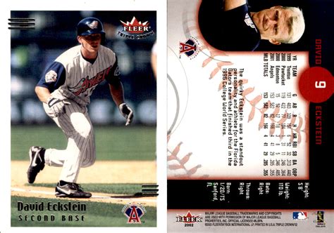 2002 Fleer Triple Crown 9 David Eckstein For Sale Online Ebay