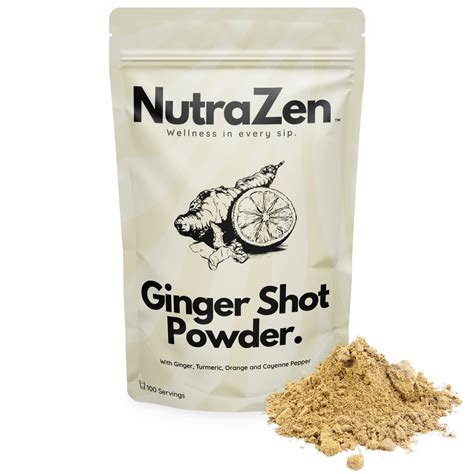 Ginger And Turmeric Shot Powder 100 Servings Drink Supplement With