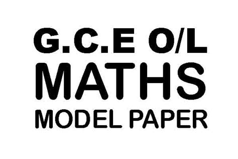 Download Gce Ol Mathematics Past Papers And Model Papers E Kalvi